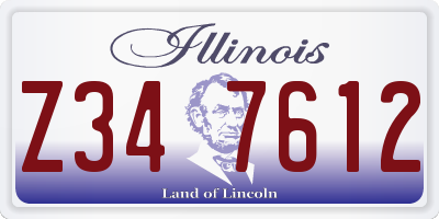 IL license plate Z347612