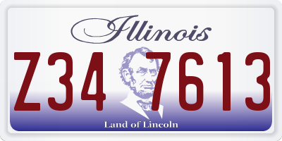 IL license plate Z347613