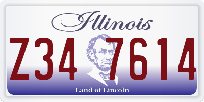 IL license plate Z347614
