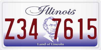 IL license plate Z347615