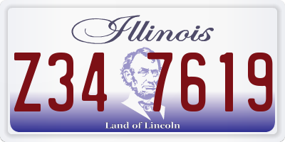 IL license plate Z347619