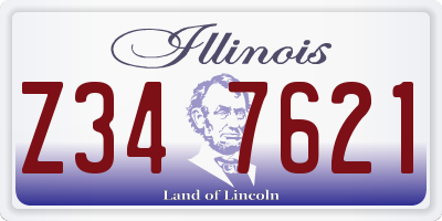 IL license plate Z347621