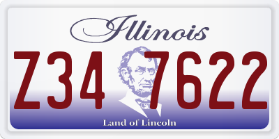IL license plate Z347622
