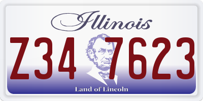 IL license plate Z347623