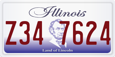 IL license plate Z347624