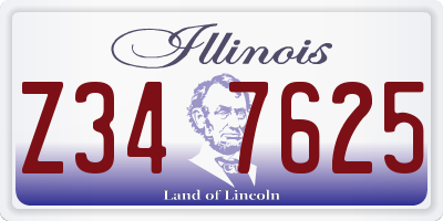 IL license plate Z347625