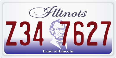 IL license plate Z347627