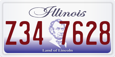 IL license plate Z347628