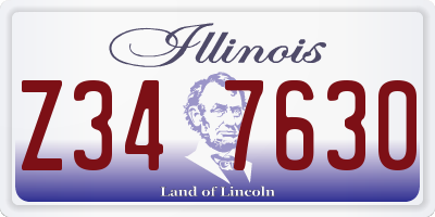 IL license plate Z347630