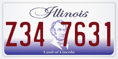 IL license plate Z347631