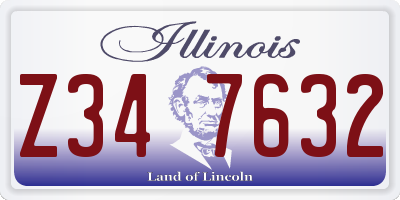 IL license plate Z347632