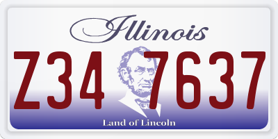 IL license plate Z347637