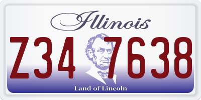 IL license plate Z347638