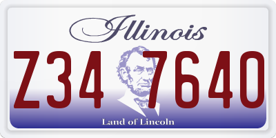 IL license plate Z347640
