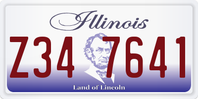 IL license plate Z347641