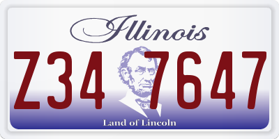 IL license plate Z347647