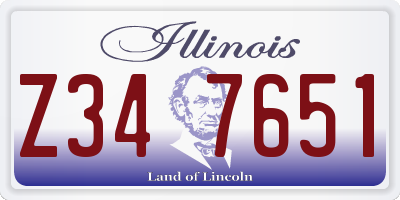 IL license plate Z347651