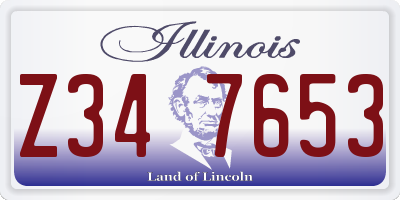 IL license plate Z347653