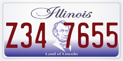 IL license plate Z347655
