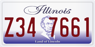 IL license plate Z347661