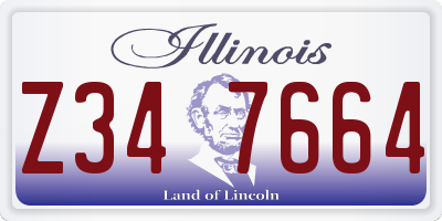 IL license plate Z347664
