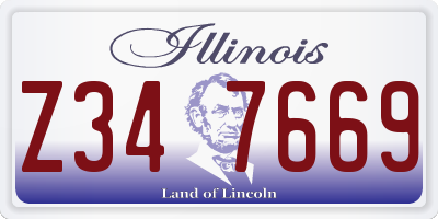IL license plate Z347669