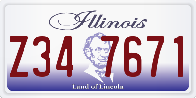IL license plate Z347671