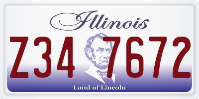 IL license plate Z347672