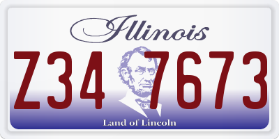IL license plate Z347673