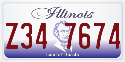 IL license plate Z347674