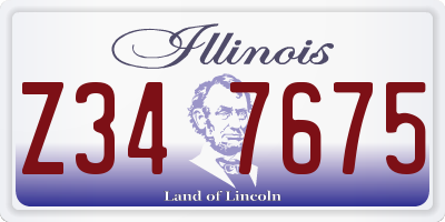 IL license plate Z347675