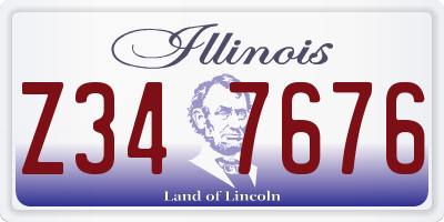 IL license plate Z347676