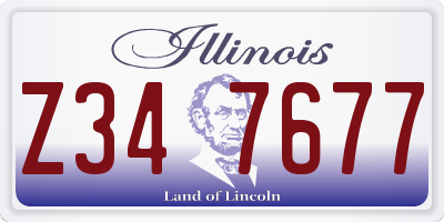 IL license plate Z347677