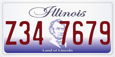 IL license plate Z347679