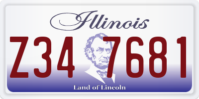 IL license plate Z347681