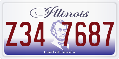 IL license plate Z347687