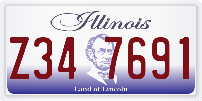 IL license plate Z347691
