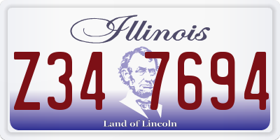 IL license plate Z347694