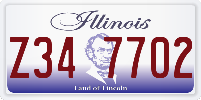 IL license plate Z347702