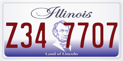 IL license plate Z347707