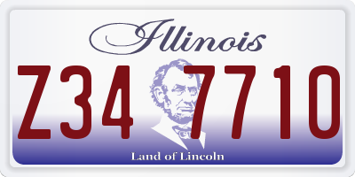 IL license plate Z347710