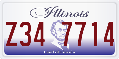 IL license plate Z347714