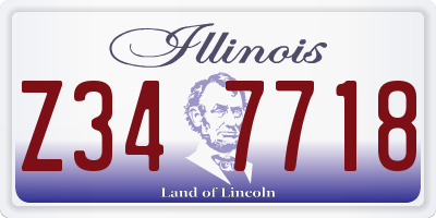 IL license plate Z347718