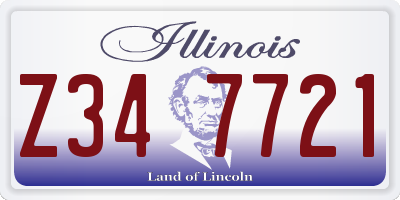 IL license plate Z347721