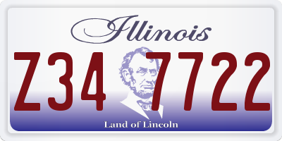 IL license plate Z347722