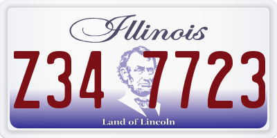 IL license plate Z347723