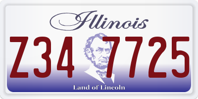 IL license plate Z347725
