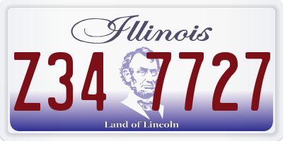 IL license plate Z347727