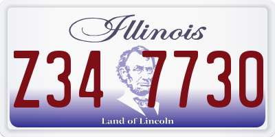 IL license plate Z347730