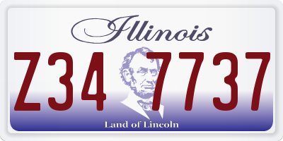 IL license plate Z347737